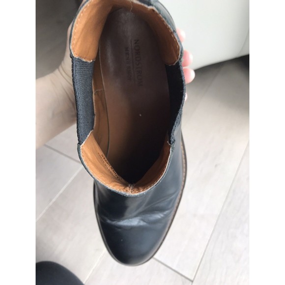 Nordstrom men black double gore boots 12 M leather main image 8
